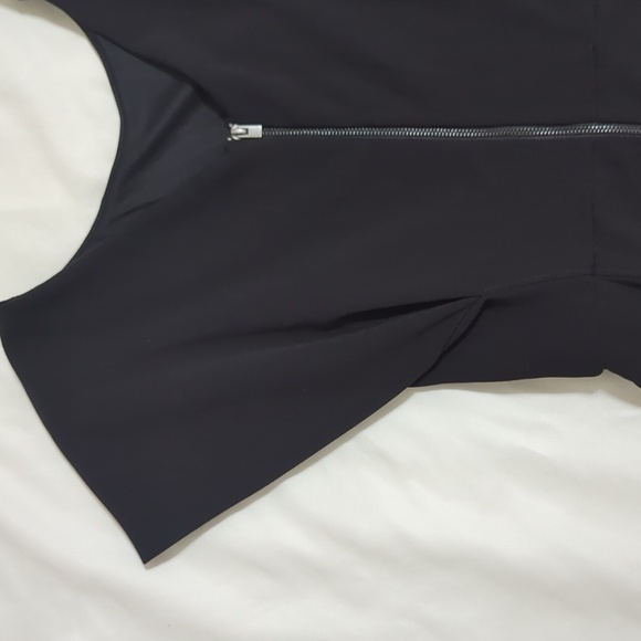 Express Cap Sleeve V Back Sheath Dress, Color Black Size SP - Picture 13 of 15